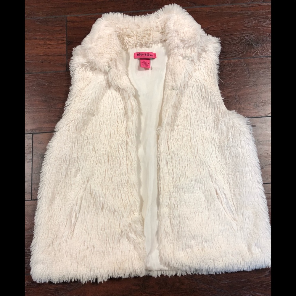 Betsey Johnson white sweater jacket